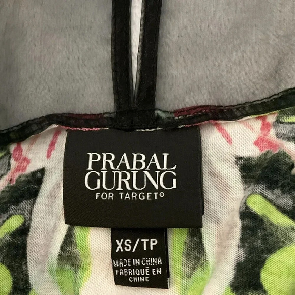 Prabal Gurung For Target XS Floral Tulle Lace Sleeveless Sheer Top Tropical - Picture 5 of 6